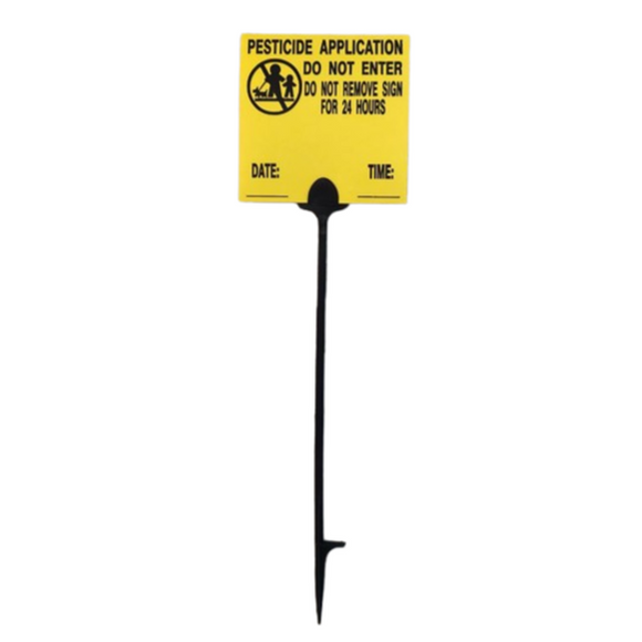 Pesticide Application Warning Signs with Stakes, 6