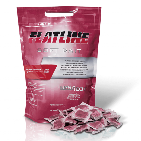 Flatline Soft Bait-Mice/Rat Poison-Lipha Tech-Bug Clinic Bugclinic.com - Get rid of all your pests - Do it yourself pest control