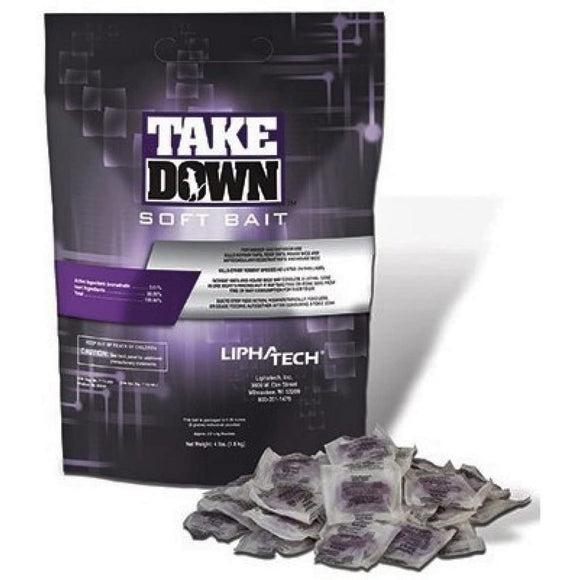 Take Down Soft Bait Rodenticide 4 lb Bag-Mice/Rat Poison-Lipha Tech-Bug Clinic Bugclinic.com - Get rid of all your pests - Do it yourself pest control